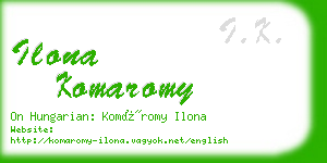 ilona komaromy business card